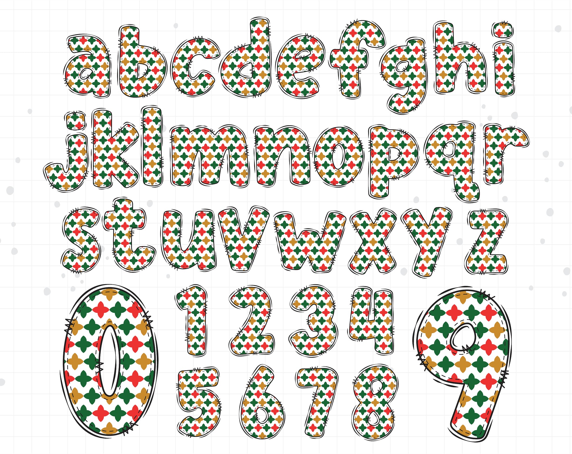 Christmas Doodle Letters