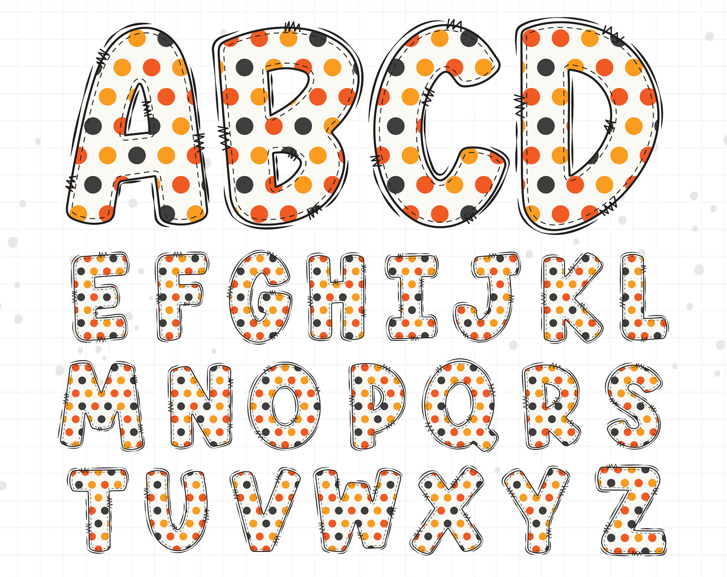 Halloween Alphabet PNG