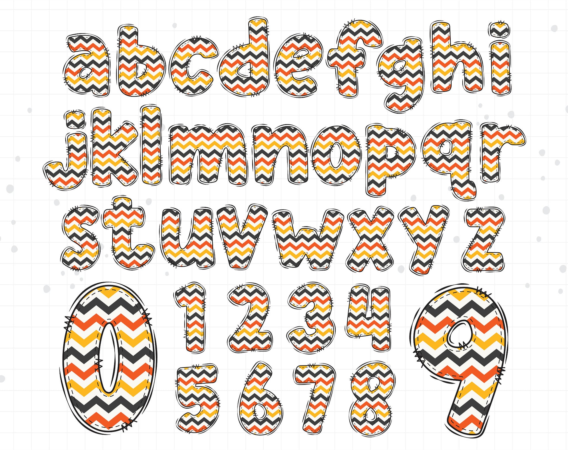 Halloween Alphabet PNG