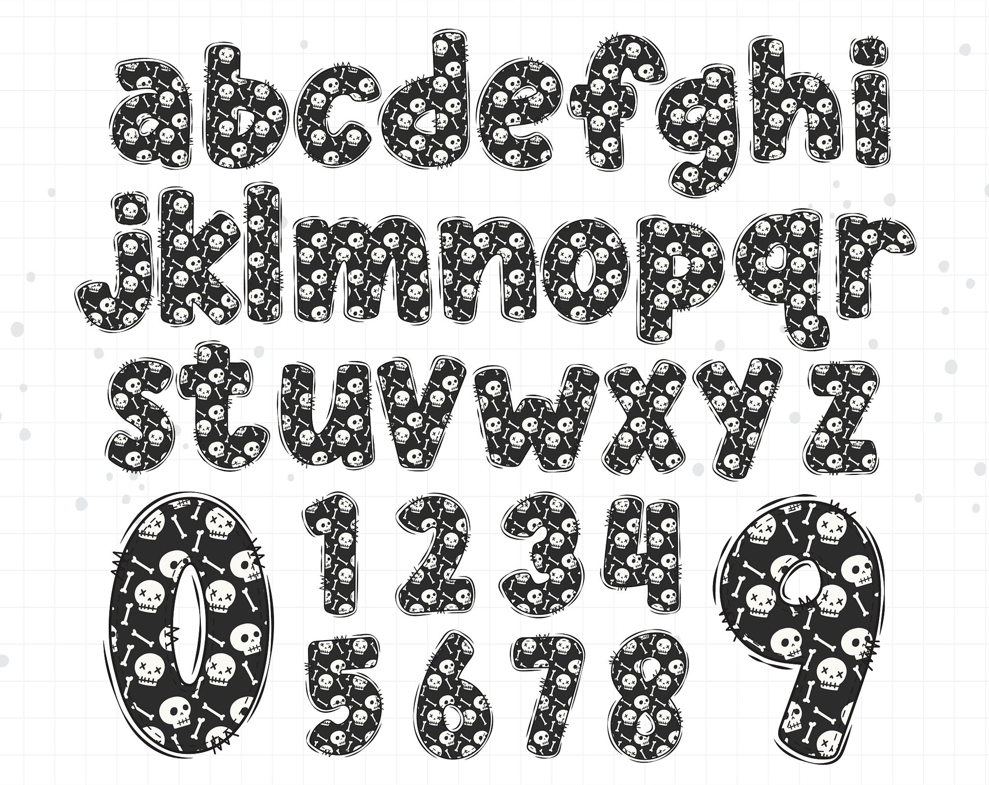 Halloween Alphabet Clipart