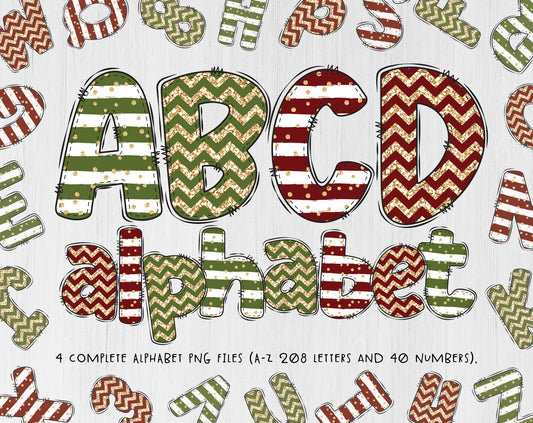 glitter christmas letters png