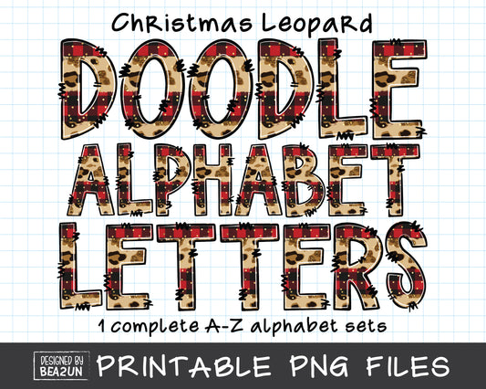 Christmas Leopard Alphabet