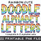 Rainbow Alphabet PNG Sublimation