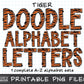 Tiger Alphabet PNG Sublimation