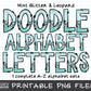 Mint Glitter Leopard Alphabet