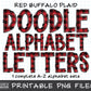 Red Buffalo Plaid Alphabet