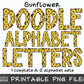 sunflower alphabet letters