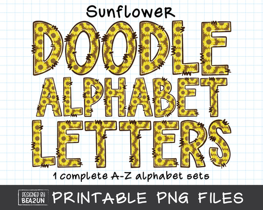 sunflower alphabet letters