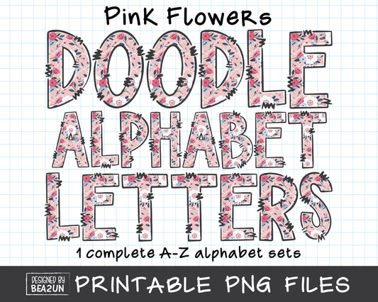 Flower Alphabet Sublimation