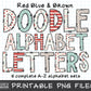 Boho Doodle Alphabet Letters Bundle