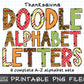 Thanksgiving Doodle Alphabet Letters