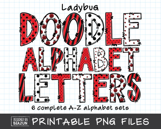 Miraculous Ladybug Doodle Alphabet Letters Bundle