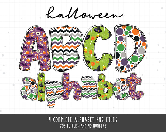 Halloween Alphabet Sublimation