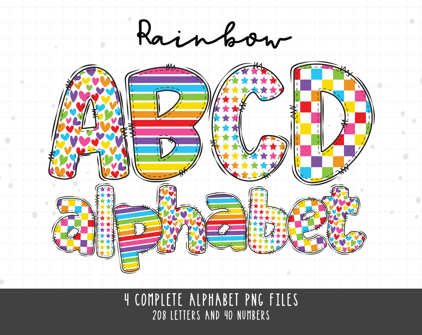 Rainbow Alphabet Letters