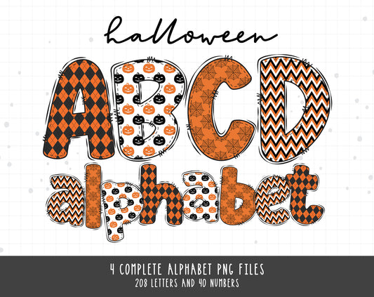 Halloween Alphabet PNG Bundle