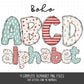 Boho Alphabet PNG Sublimation