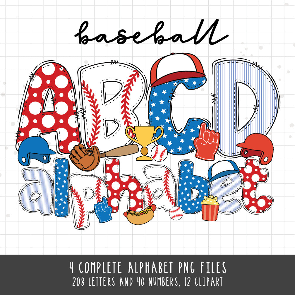 Baseball Alphabet Letters