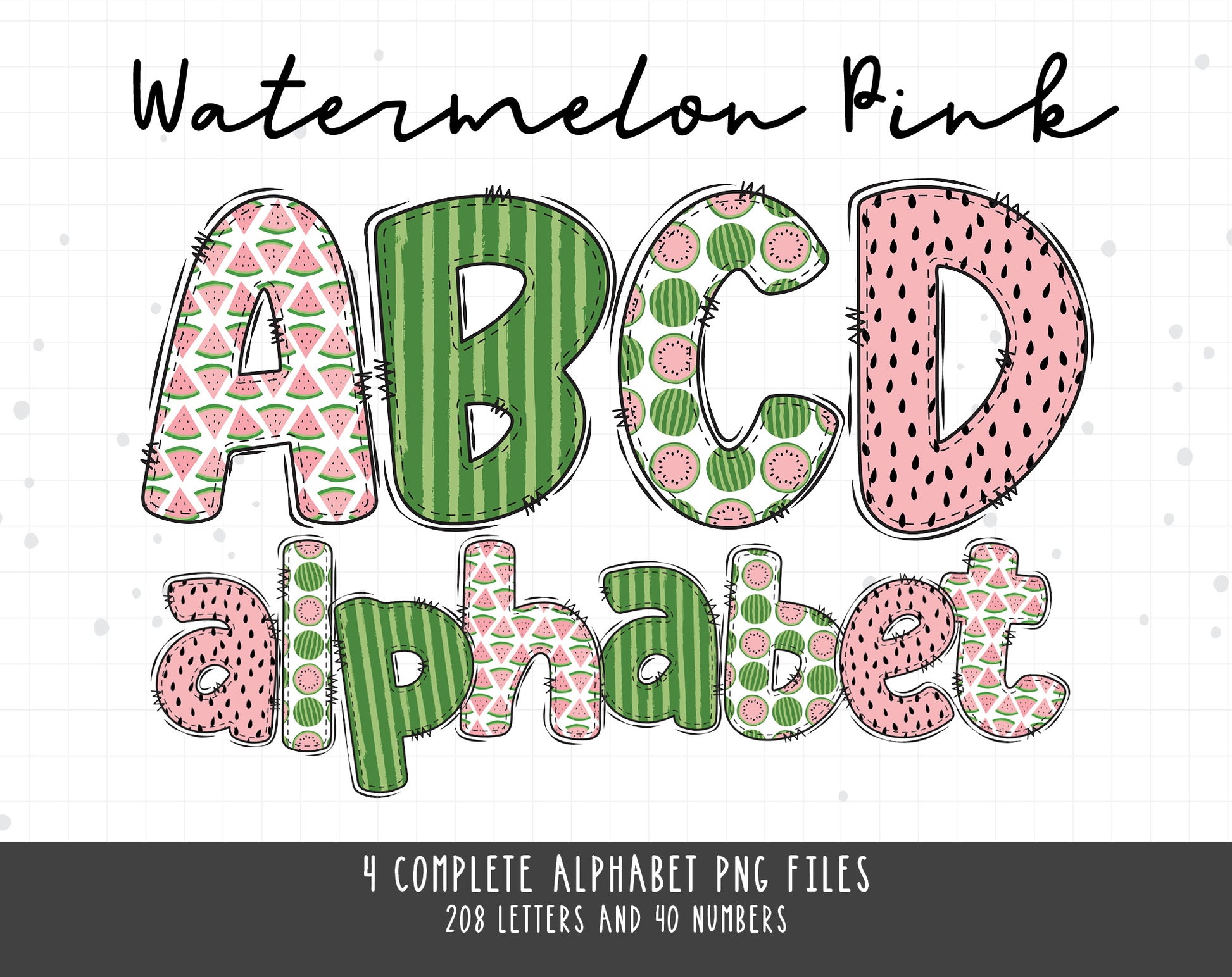 Watermelon Alphabet Letters