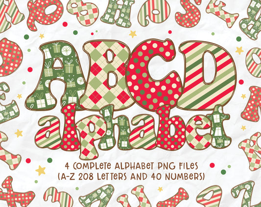 Groovy Christmas PNG Letters