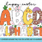 Easter Doodle Alphabet Letters PNG Sublimation