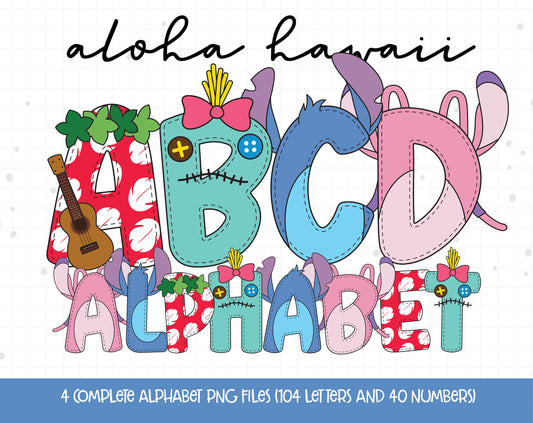 Lilo & Stitch Alphabet PNG Clipart