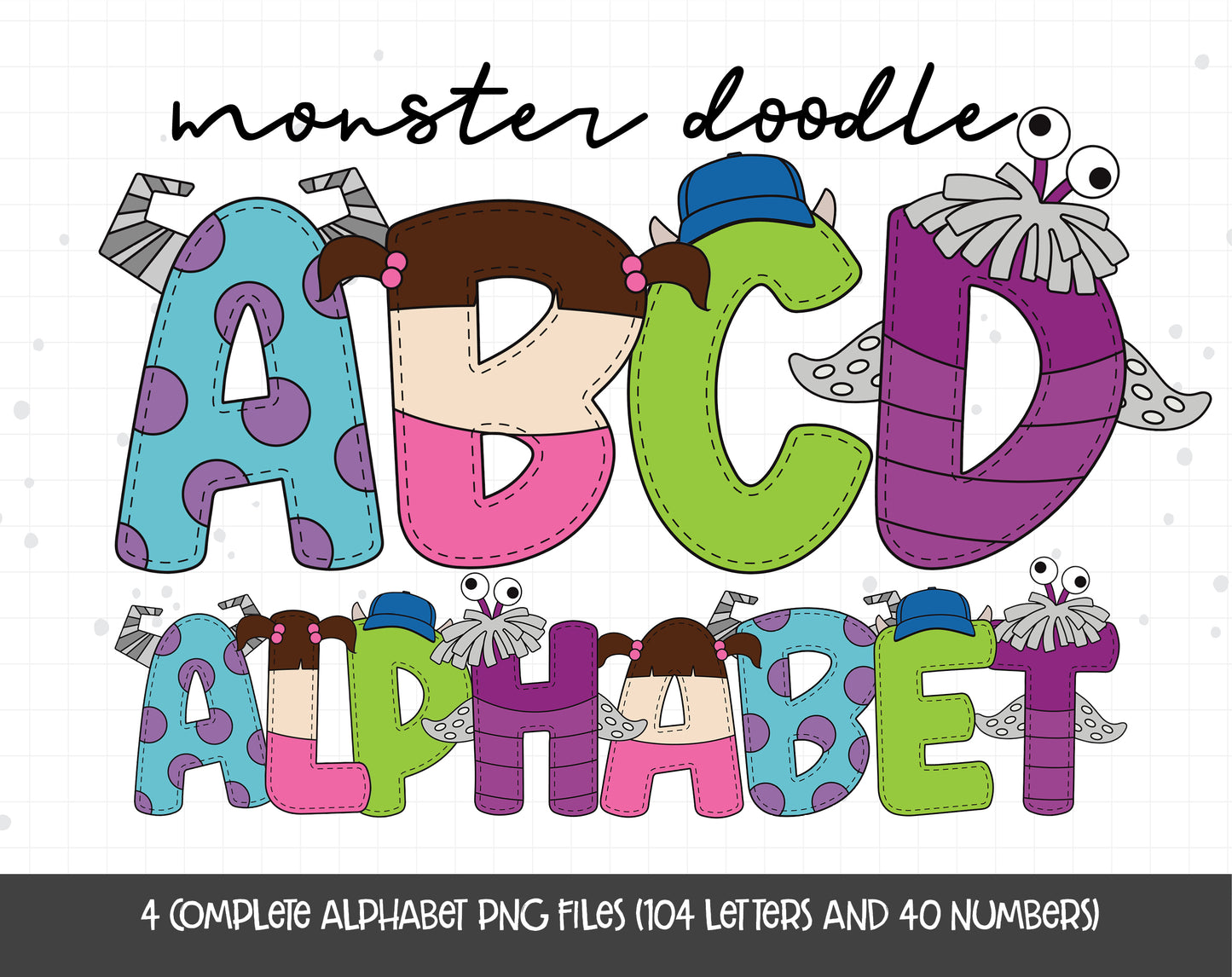 Monster Inc Alphabet Letters