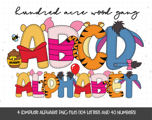 Winnie the Pooh Alphabet Letters