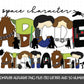 Star Wars Doodle Alphabet Letters PNG Sublimation