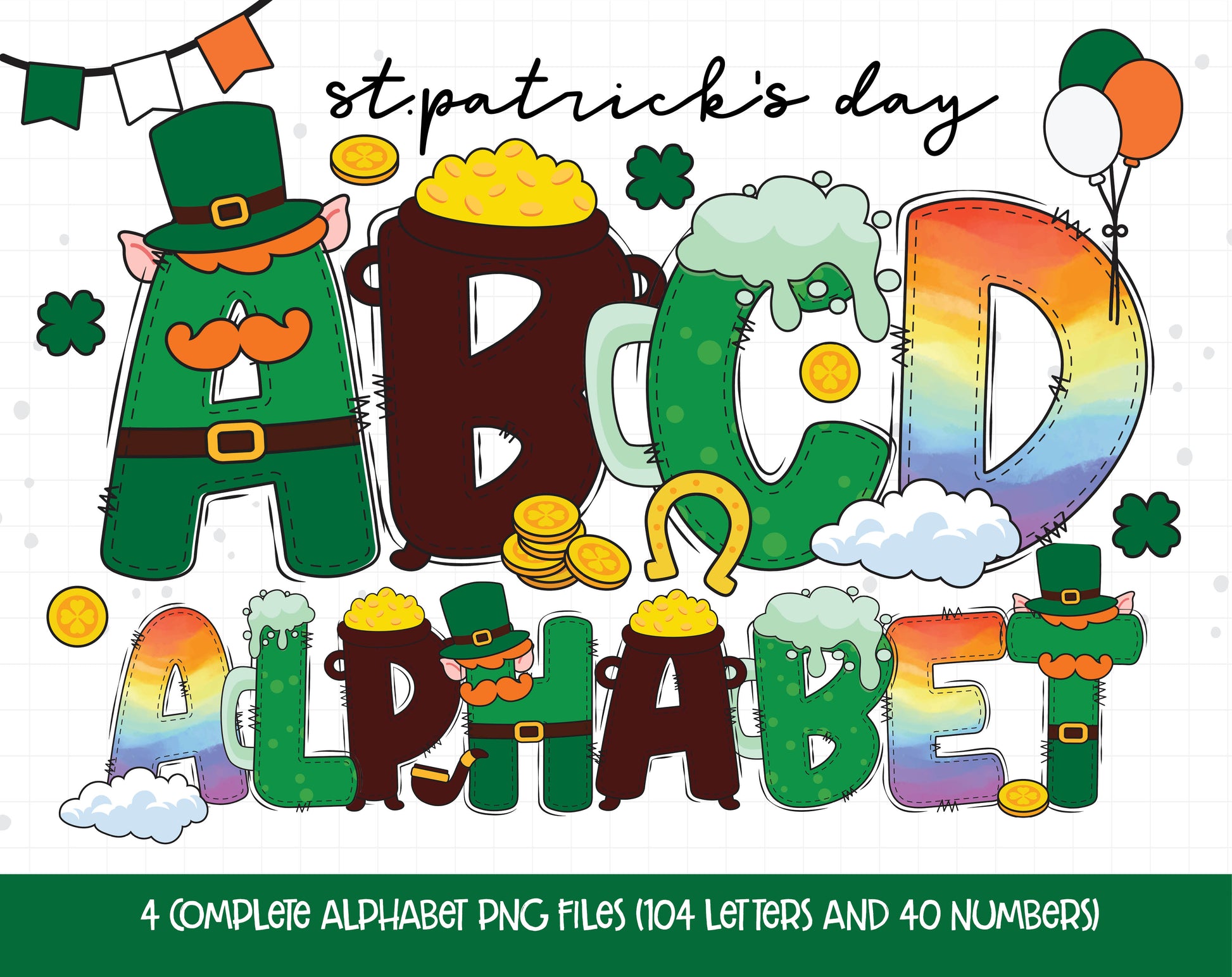 St Patrick’s Day Alphabet Letters